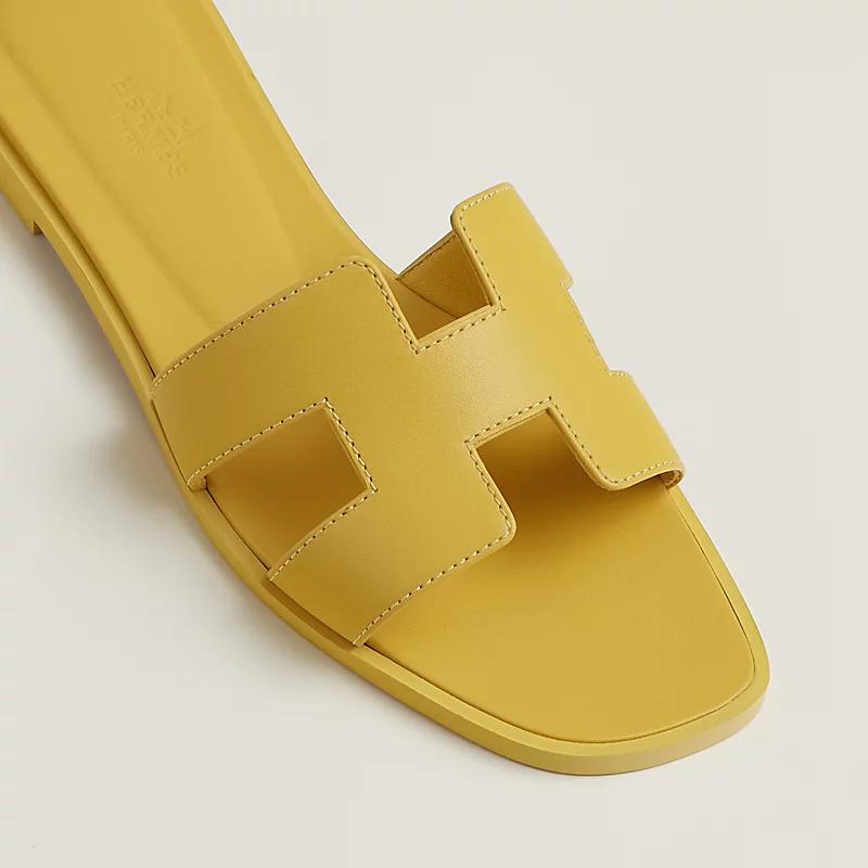 Giày Hermes Oran Sandal Nữ Vàng